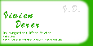 vivien derer business card