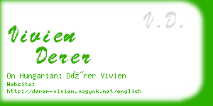 vivien derer business card